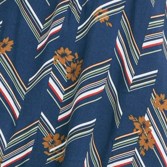 Mixed Print Mini Dress Navy Blue - Picture 9 of 10